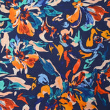 Viscose imprimée murmure fond marine