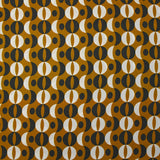 Viscose imprimée rétro fond caramel