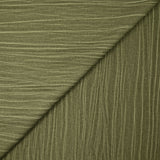 Voile de coton froissé vert olive