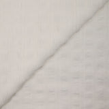 Voile seersucker polyester transparent blanc