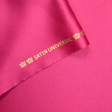 Satin mat toucher soie fuchsia