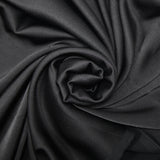 Crepe de satén de poliéster negro