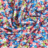 Microfibre imprimée Imaginaire fond bordeaux