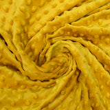 Polaire minky relief jaune moutarde
