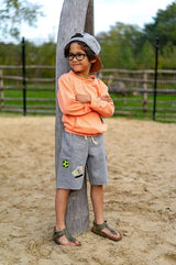 Sweat minkee recyclé gris clair
