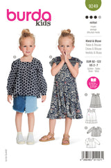 Burda children's boss n ° 9249: Dress & blouse