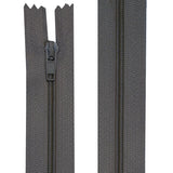 Cierre de nylon no separable de 10 a 60 cm de gris