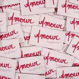Labels woven "love always" x 5