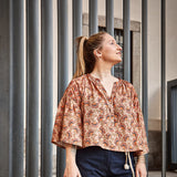 Okinawa woman sewing pattern blouse and dress