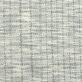 Maille Coco polycoton lurex carreaux gris, noir et vert fond blanc cassé