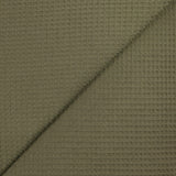 Coton 100% nid d'abeille vert militaire