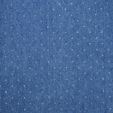 Jean's coton orné de strass fond bleu moyen