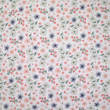 Coton imprimé amour passion rose et vert d'eau