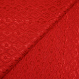 Red satin diamond polyester lace