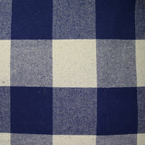 Sergé de coton lourd damier bleu et blanc