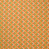 Viscose imprimée la pointe écrue fond orange