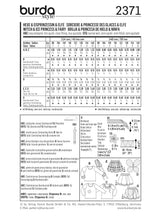 Patrón N ° 2371: traje de bruja, princesa o hada