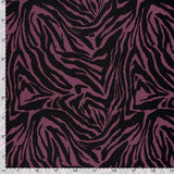 Jersey de viscose imprimé zèbre fond violet