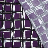Viscose crêpe impresión cuentos violeta antecedentes
