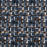 Crêpe viscose imprimé à carreaux fond bleu