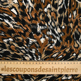 Twill de viscose imprimé Saturne marron