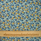 Polyester crepe breots micro brotes marinos bleu fondo