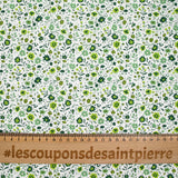 Huracán de estampado de algodón Fondo verde Fondo blanco