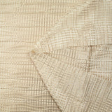 Polyester rayé et satiné effet froissé ivoire