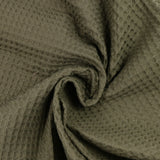 Coton 100% nid d'abeille vert militaire