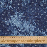 Corbata impresa de Chambray Matt y ancla teñida