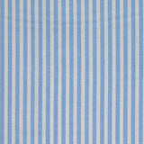 Piqué de coton imprimé rayé bleu fond blanc