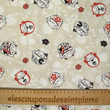 Miaou Miaou printed cotton Beige background