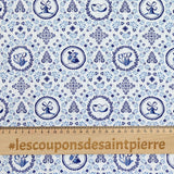 Cotton Printed Sabot and Tulip White background