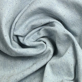 Jean's coton orné de strass fond bleu clair