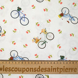 Banking de bicicleta estampada de algodón Fondo blanco