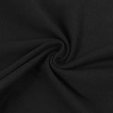 Black tubular ribbed cuffs per meter