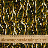 Mars printed viscose twill khaki