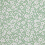 Piqué de coton imprimé fleurs printanière fond vert