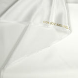 100% broken white silk satin
