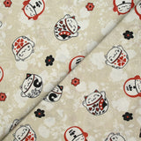 Miaou Miaou printed cotton Beige background