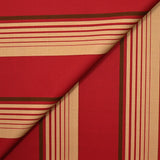 Algodón rojo oscuro y estampado marrón claro