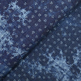 Corbata impresa de Chambray Matt y ancla teñida