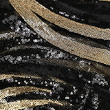 Tulle Sequin Flame Gold and Black
