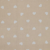 Cotton printed cotton sting beige background
