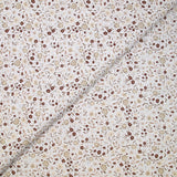 Cotton print Hurricane floral brown white background