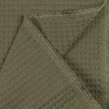 Coton 100% nid d'abeille vert militaire