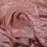 Lamé de soie rose flamingo