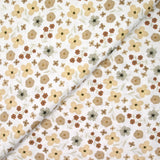 Cotton printed love passion beige and brown