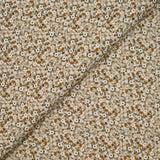 Coton imprimé s'épanouir beige, marron et blanc