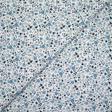 Cotton Print Hurricane Floral Blue White background
